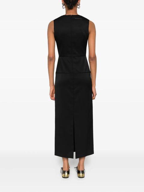 MM6 Maison Margiela sleeveless seam-detailing midi day dress - Black