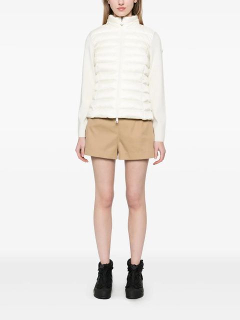 Moncler logo-patch padded jacket - Neutrals