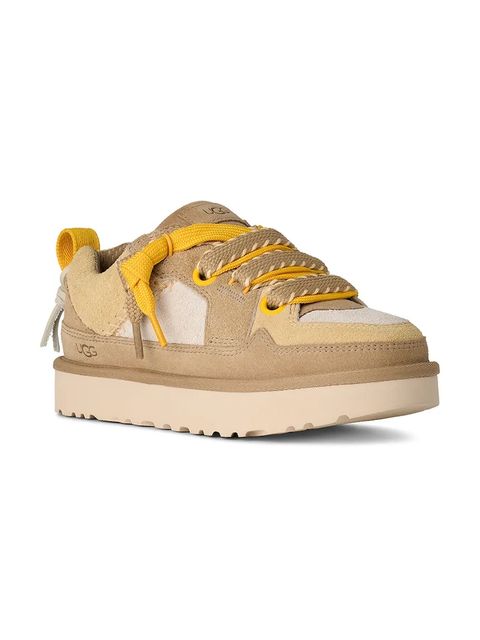 UGG sneakersy zamszowe Lo Lowmel Biarritz damskie kolor beżowy 1172710.MDSD - zdjęcie produktu nr 2