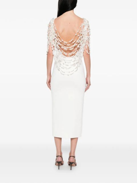 Cult Gaia Meri beaded midi dress - White