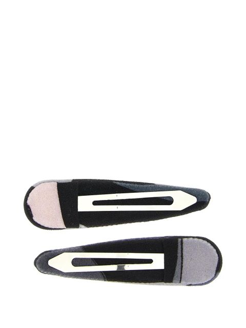 PUCCI logo-print hair clips - Black - zdjęcie produktu nr 2