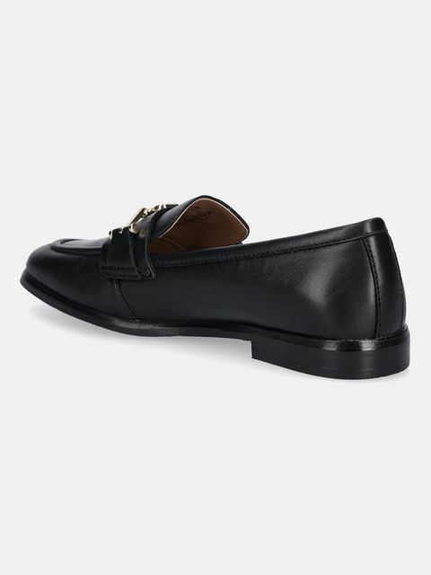 BOSS mokasyny skórzane Helyan damskie kolor czarny na płaskim obcasie 50548788 - zdjęcie produktu nr 2