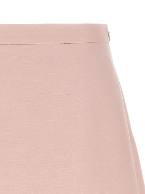 Valentino Garavani concealed-fastening feather-trim mini skirt - Pink