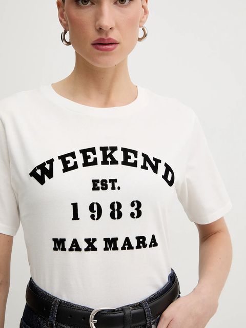 Weekend Max Mara t-shirt bawełniany TENUE damski kolor biały 2615971051600