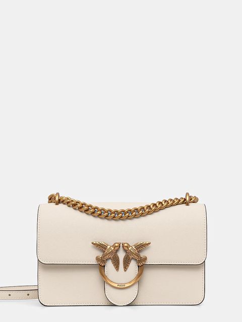 Pinko torebka skórzana kolor biały 100074 A0F1 - zdjęcie produktu nr 1