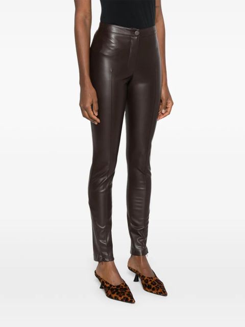 PINKO New Patitz zip-fastening trousers - Brown