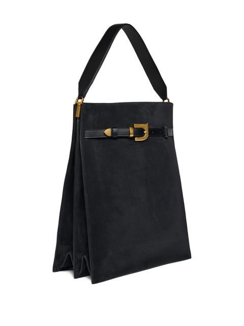 Nanushka maxi Harmonica buckle-detail tote bag - Black