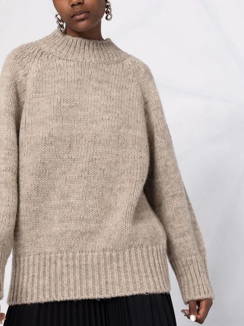 Maison Margiela high neck knitted jumper - Neutrals