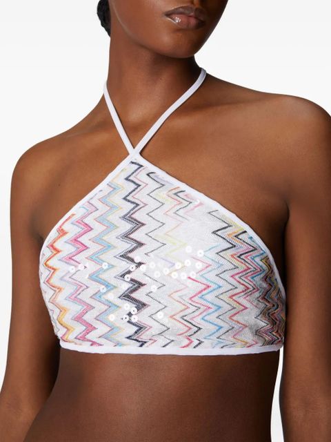Missoni zigzag-pattern bikini - White