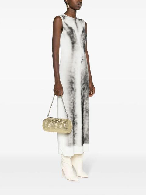 Tory Burch Fleming piped-trim metallic-leather tote bag - Gold - zdjęcie produktu nr 2