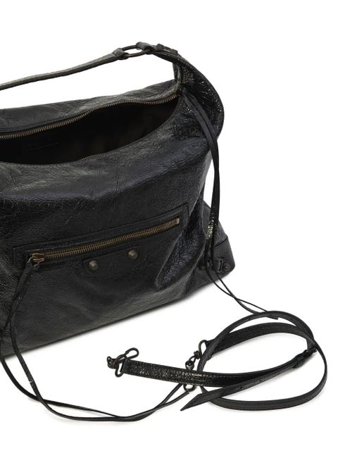 Balenciaga Le City Hobo medium arena zip leather tote bag - Black