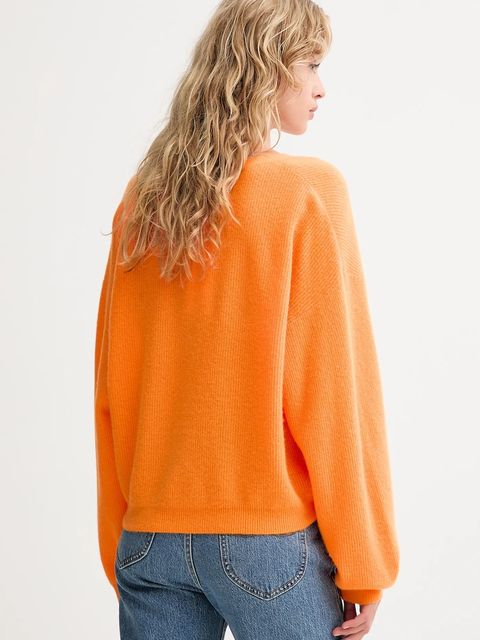 American Vintage kardigan z wełną damski kolor pomarańczowy lekki RAX19C