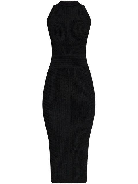 Balmain ribbed bodycon midi dress - Black - zdjęcie produktu nr 1