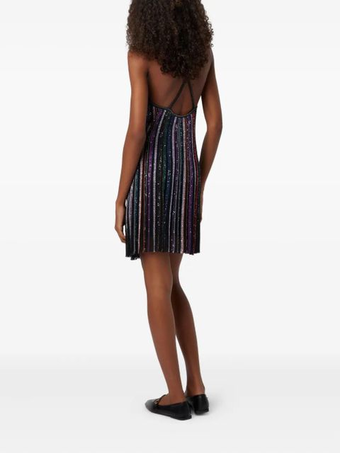 Missoni sequin-striped mini dress - Black