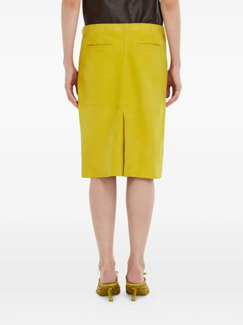 Ferragamo Nubuck pencil skirt - Yellow