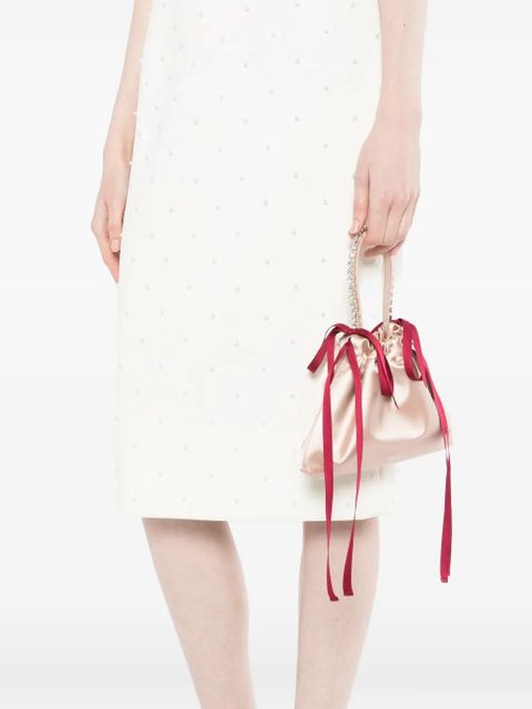 Jimmy Choo crystal-embellished satin bucket bag - Pink - zdjęcie produktu nr 2