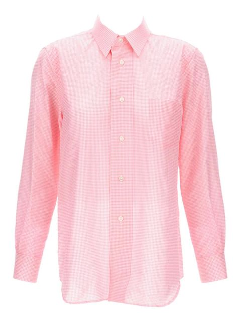 Comme Des Garçons checked long-sleeve shirt - Pink - zdjęcie produktu nr 1
