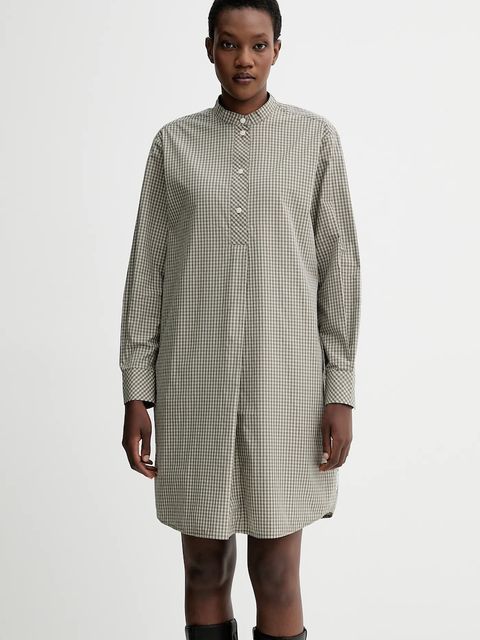 Marc O'Polo sukienka bawełniana kolor zielony mini oversize 5000007196 - zdjęcie produktu nr 1