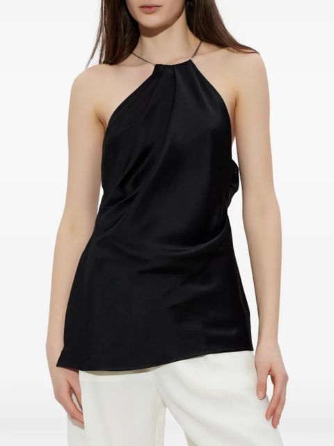 Victoria Beckham halterneck drapped top - Black