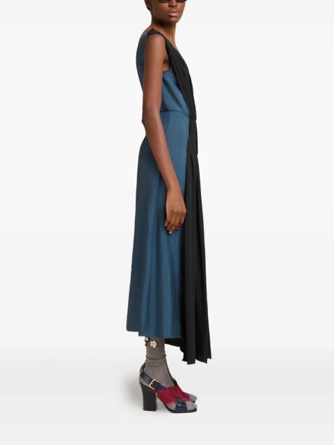 Marni draping-detail split mini dress - Black