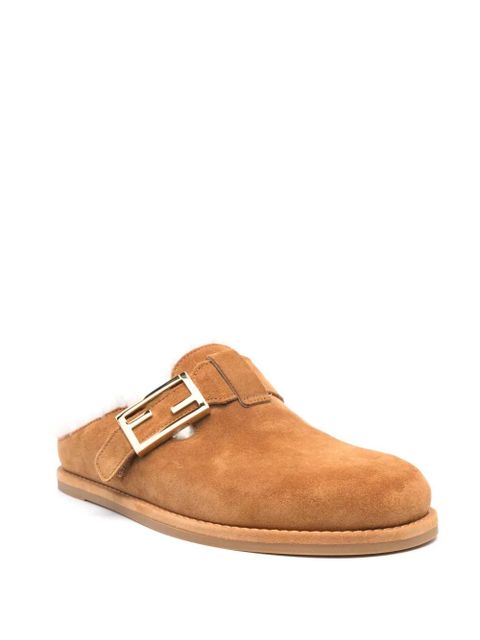 FENDI Feel suede slippers - Brown - zdjęcie produktu nr 2