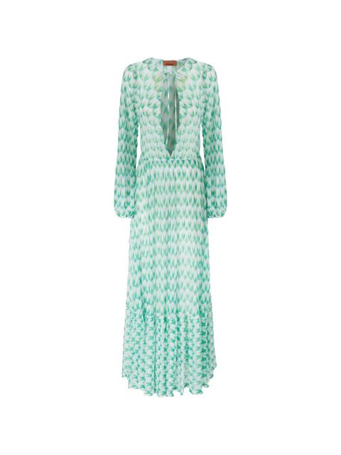 Missoni V-neck patterned beach dress - Green - zdjęcie produktu nr 1