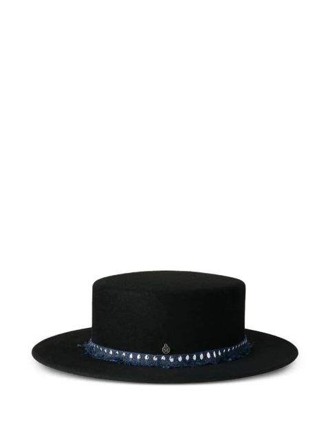 Maison Michel logo-plaque hat - Black - zdjęcie produktu nr 1