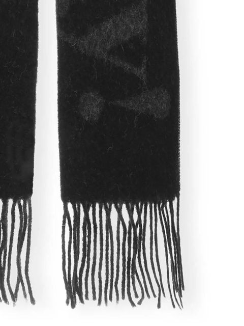 GANNI Please Recycle scarf - Black