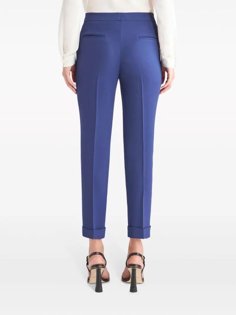ETRO high-waist cropped trousers - Blue