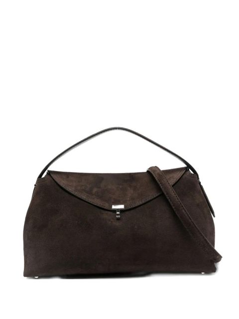 TOTEME T-lock suede top-handle shoulder bag - Brown - zdjęcie produktu nr 2