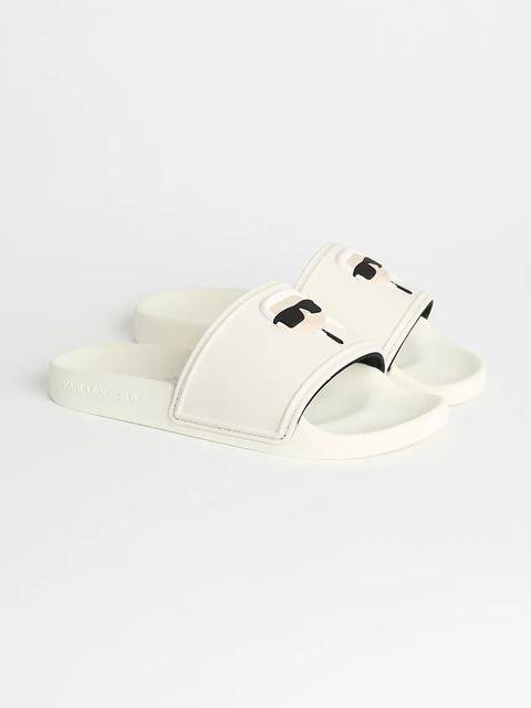 Karl Lagerfeld klapki KONDO 2.0 damskie kolor biały KL80905A