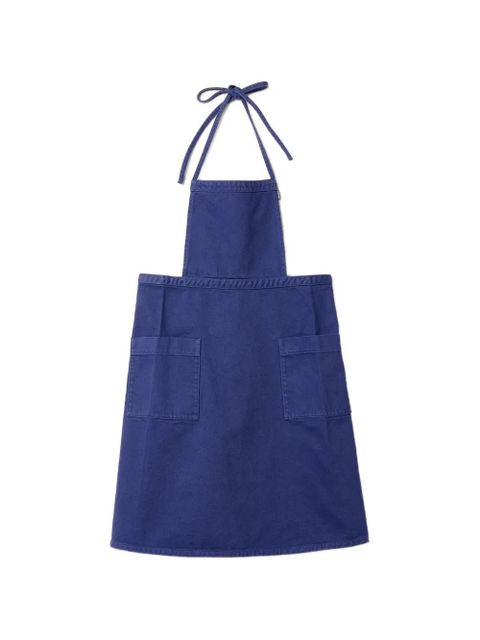 Miu Miu garment-dyed gabardine apron - Blue - zdjęcie produktu nr 1