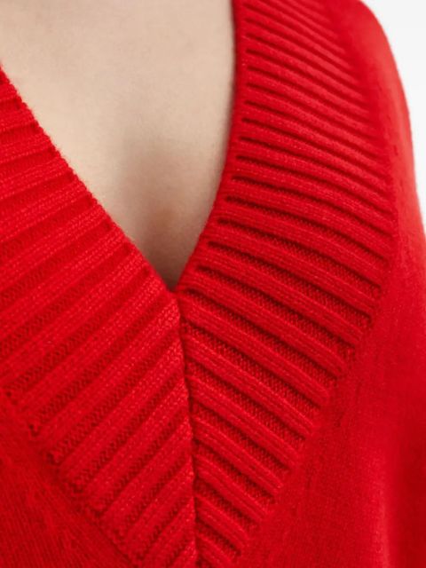LouLou de Saison V-neck ribbed sweater - Red