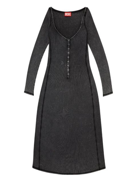 Diesel D-Ley ribbed midi dress - Grey - zdjęcie produktu nr 1