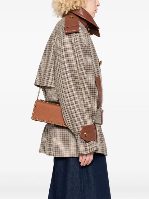 Valentino Garavani stud-embellished top-handle mini bag - Brown