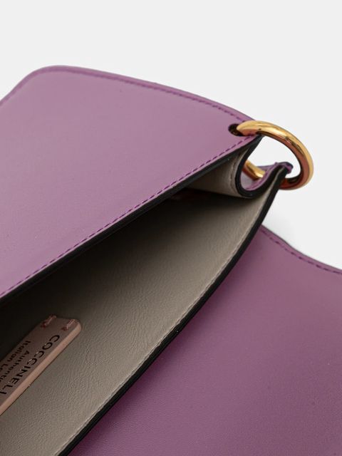 Coccinelle torebka skórzana kolor fioletowy E5.SSK.27.01.01