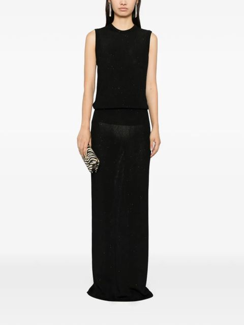 TOM FORD sequin-embellished ribbed tank top - Black - zdjęcie produktu nr 2