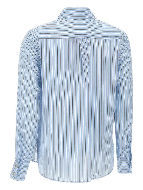 Max Mara Nola striped-pattern button shirt - Blue