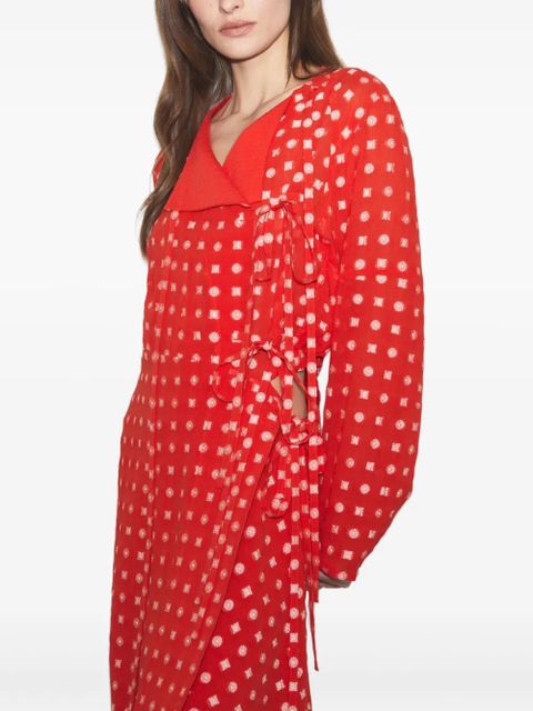 Tory Burch printed wrap dress - Red