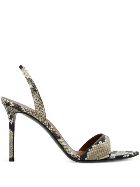 Giuseppe Zanotti 110mm snakeskin-print sandals - Neutrals - zdjęcie produktu nr 1
