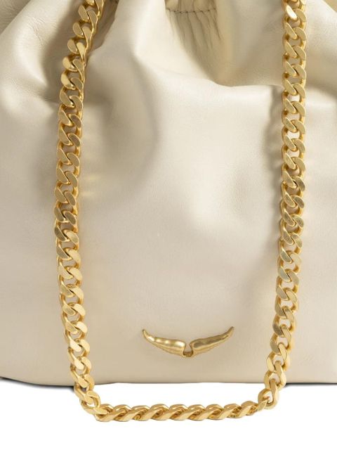 Zadig&Voltaire chain-embellished drawstring bag - Neutrals