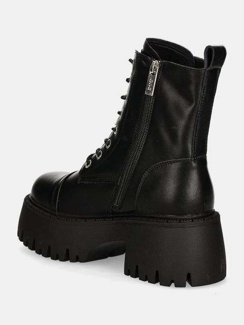 GOE workery skórzane damskie kolor czarny na platformie ocieplone OO2N4123 BEIGE