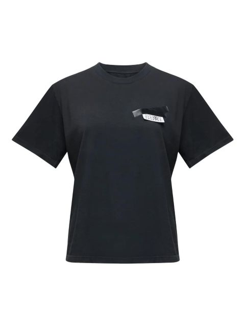 MM6 Maison Margiela logo cotton T-shirt - Black - zdjęcie produktu nr 1
