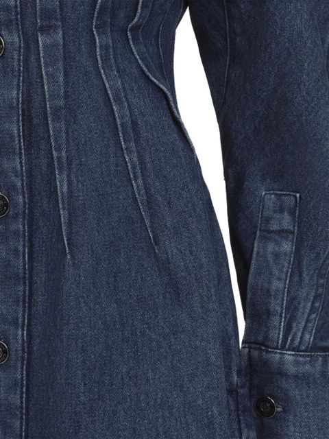 Givenchy buttoned collared denim mini dress - Blue