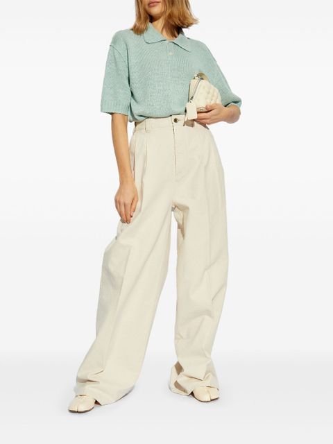 Maison Margiela cotton wide-leg trousers - Neutrals - zdjęcie produktu nr 2
