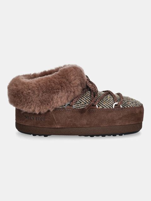 Moon Boot śniegowce MB X GIR EVX CHALET MULE FUR kolor brązowy 80D1470120-M062 - zdjęcie produktu nr 2