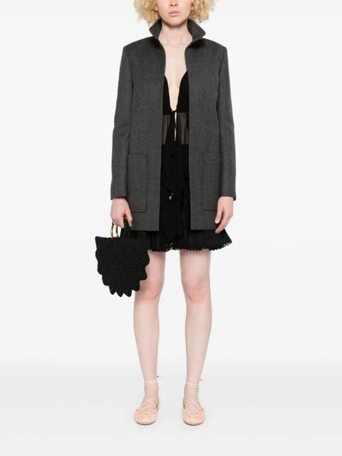 Chloé zip-up oversize coat - Grey - zdjęcie produktu nr 2