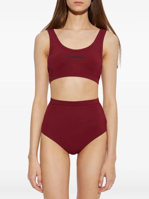Jil Sander logo-print scoop-neck bra - Red