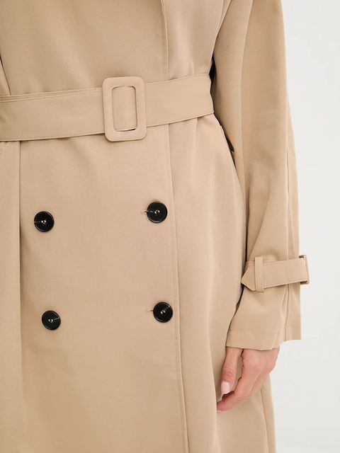 Answear.LAB trencz bawełniany kolor beżowy