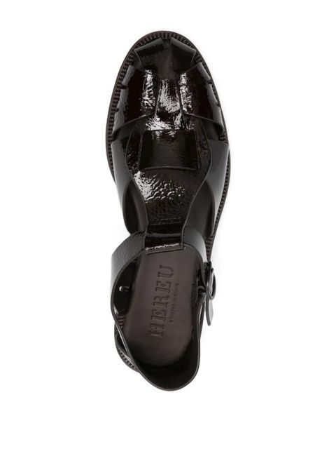 Hereu cut-out detail leather sandals - Brown